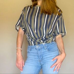 Cotton On loose fit stripped t-shirt size small